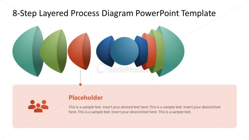 8-Step Layered Process Diagram Template for PowerPoint 