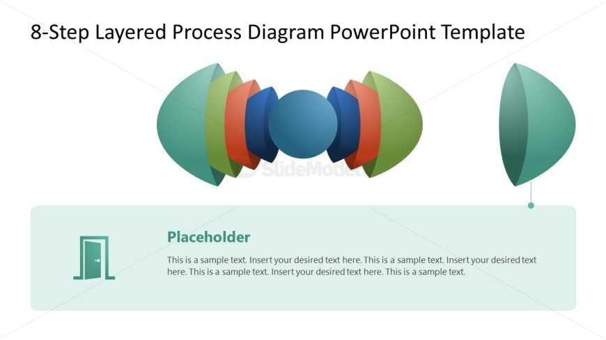 8-Step Layered Process Diagram Slide