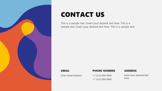 Contact Us PPT Slide – Graphic Design Company Slide