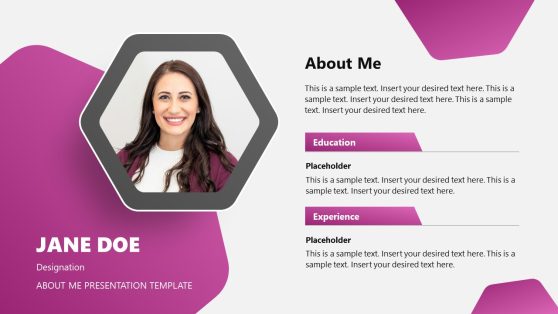 About Me Slide Template for PowerPoint