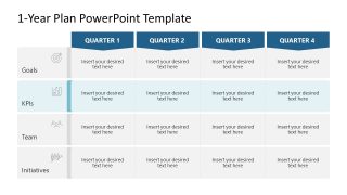1-Year Plan Template for PowerPoint 