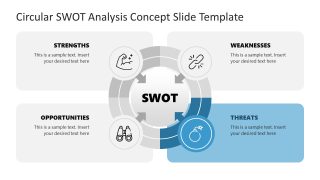 Threats Slide - Circular SWOT Template 