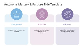 Autonomy Mastery Purpose Template PPT Slide 