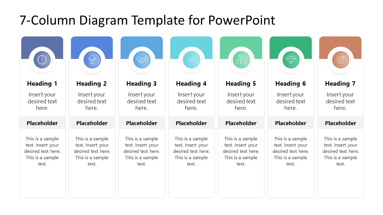 7-Column Diagram Template Slide