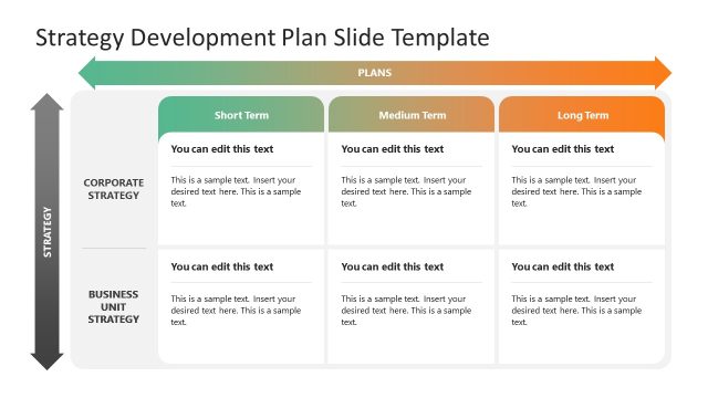 Strategy Development Plan Template Slide