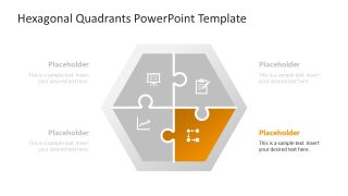 Hexagonal Quadrants Template Slide