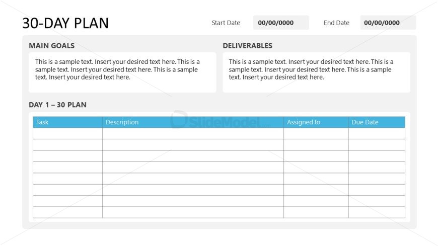 Customizable 90-Day Business Plan PPT Template