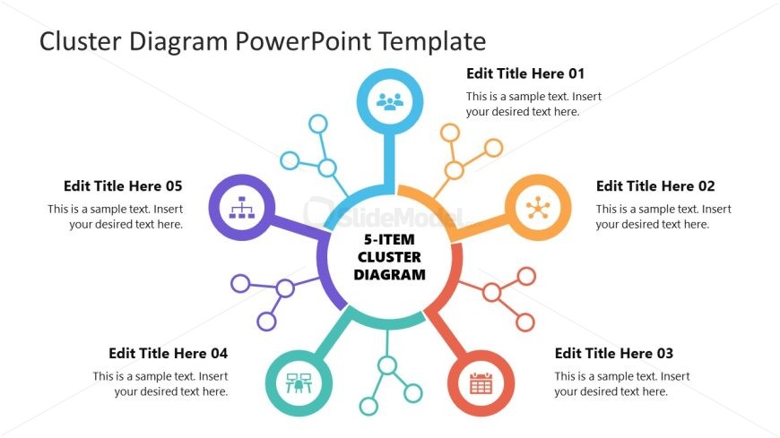 Cluster Diagram PPT Slide Template 