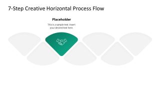 7-Item Creative Horizontal Process PowerPoint Slide