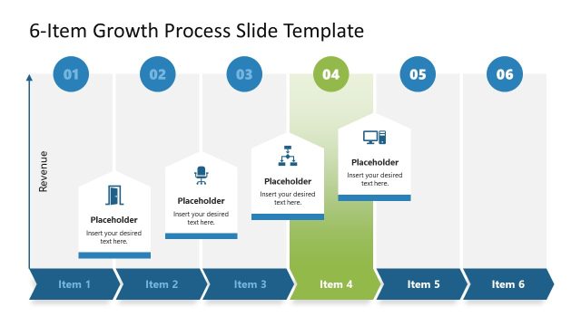 Item 4 PowerPoint Slide – 6-Item Growth Process Template