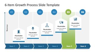 6-Item Growth Process PowerPoint Slide 