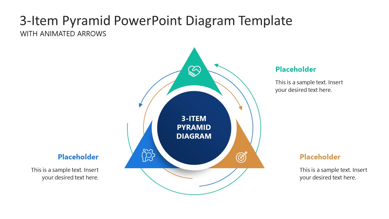 3-Item Pyramid Diagram Presentation Template