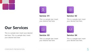 Company Presentation Template - Our Services Slide