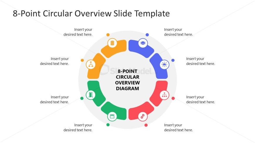 8-Step Circular Diagram PPT Template Slide 