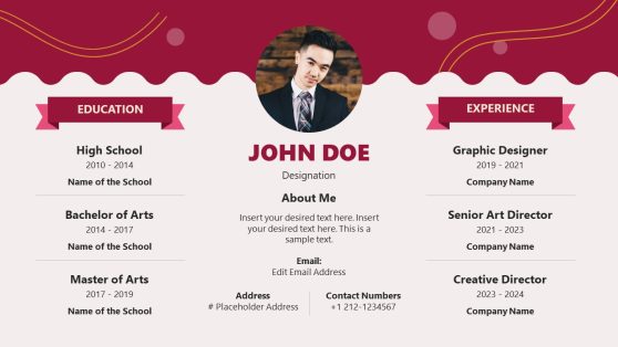 Creative Resume Presentation Template