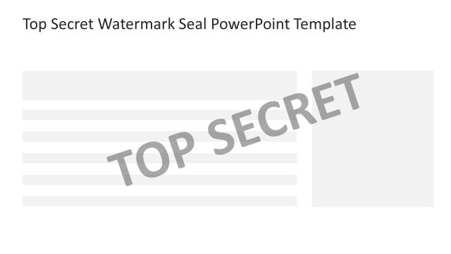 Grey Top Secret Watermark Slide