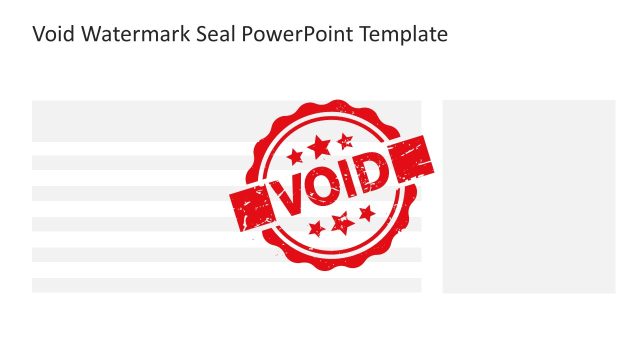 Void Watermark Seal with Stars PowerPoint Template