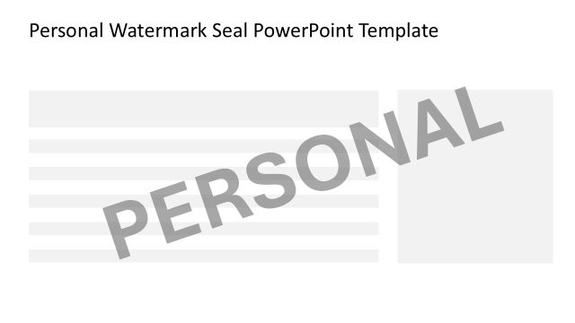 Personal Watermark Seal Template Slide