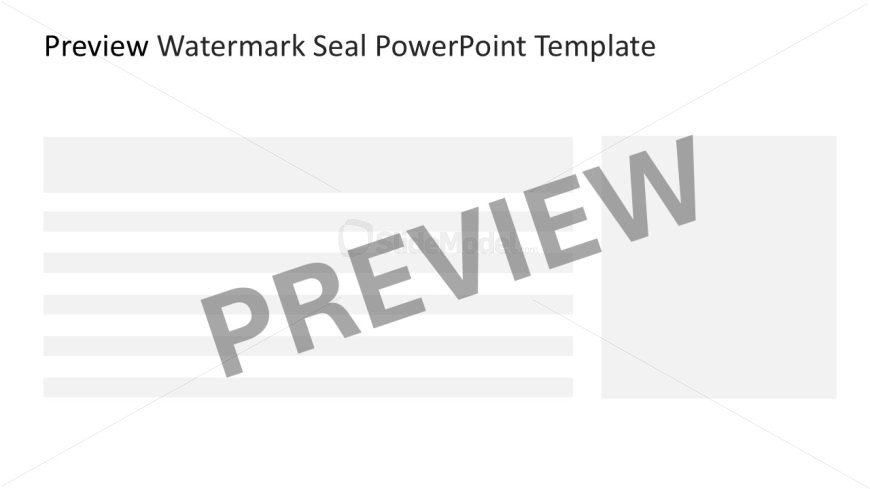 Preview Watermark Seal Slide Template 