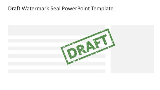 Draft Watermark Seal PowerPoint Slide