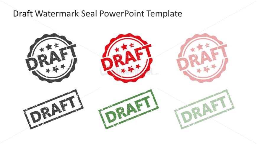 Customizable Draft Watermark Seal Template