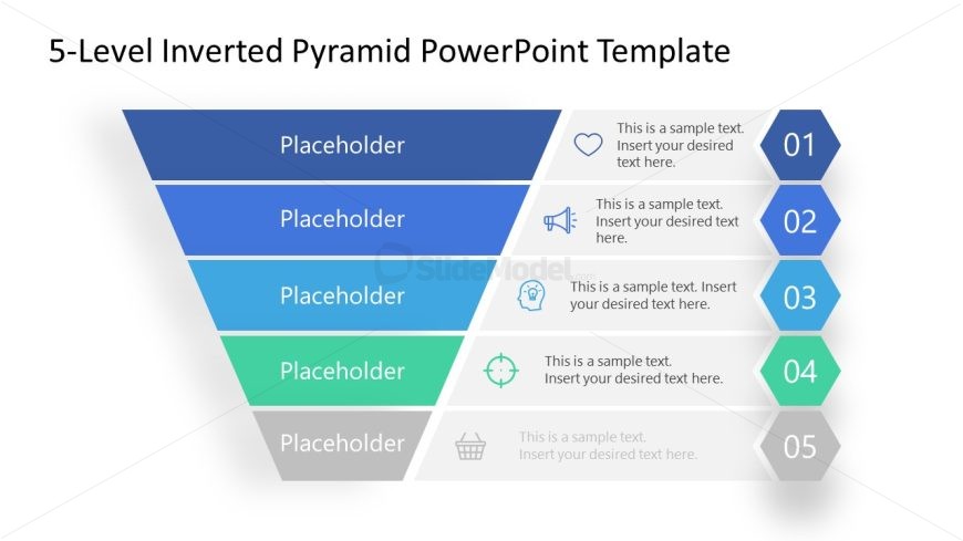 Creative Pyramid Diagram Slide with Icons 