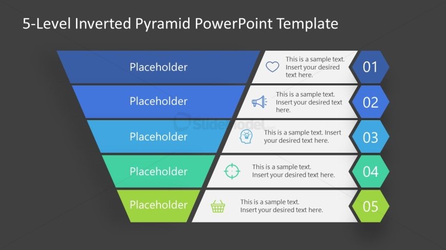 Creative Inverted Pyramid Diagram Slide Template