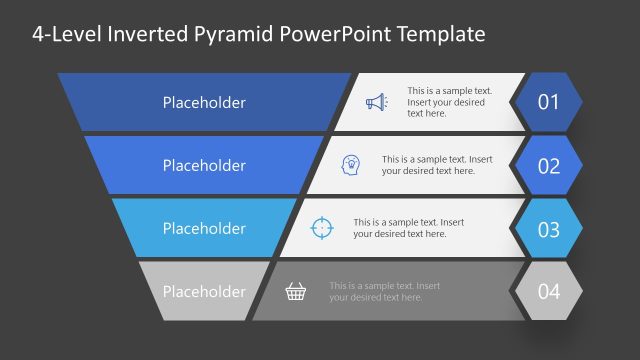 Level 3 Dark Background Inverted Pyramid Presentation Template