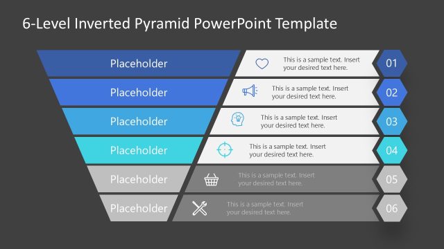 4th Level PPT Slide – Inverted Pyramid Diagram for Presentation