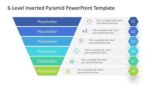 Editable Slide with Infographics – Inverted Pyramid PowerPoint Template