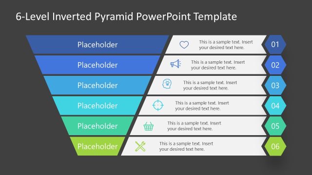 Inverted Pyramid Template – Dark Background Slide