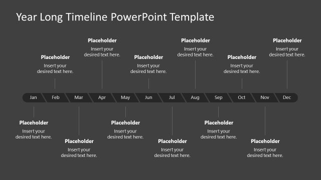 Editable Year Long Timeline PPT Template