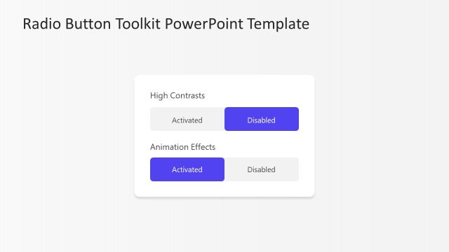 2 Options PPT Slide – Radio Button Template