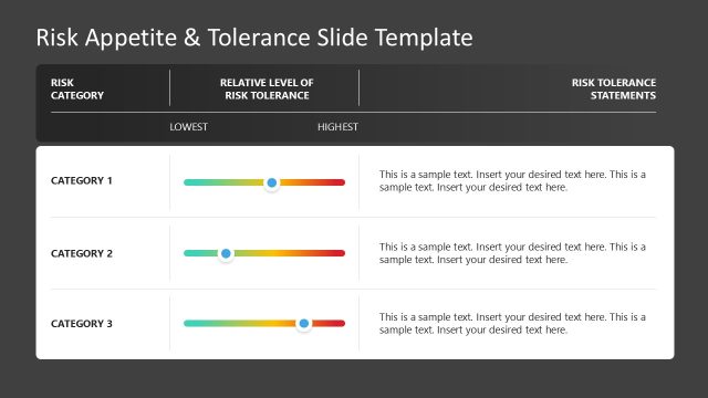 Risk Appetite & Risk Tolerance Slide Template