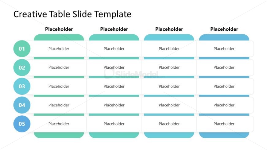 Creative Table PowerPoint Slide