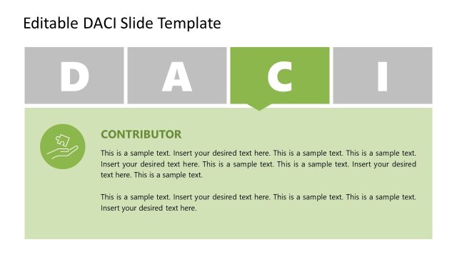 Contributor Slide DACI Model Template for PowerPoint