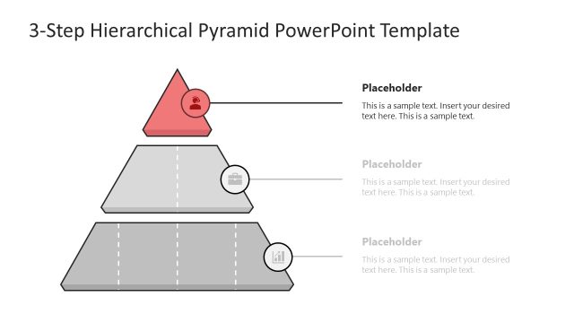 Editable 3-Step Hierarchical Pyramid Slide
