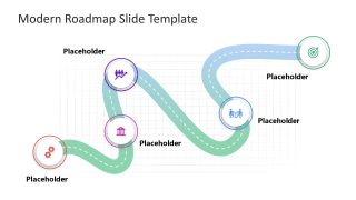 Modern Roadmap PowerPoint Slide