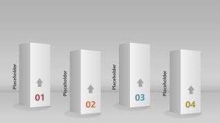 3D Data Comparison Columns Infographic Template for Presentation