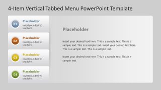 4-Item Tabbed Menu Template for PowerPoint 