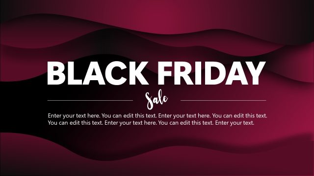 Editable Black Friday Text PPT Template