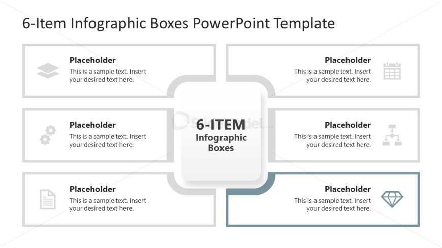 Editable Infographic Boxes PPT Template  