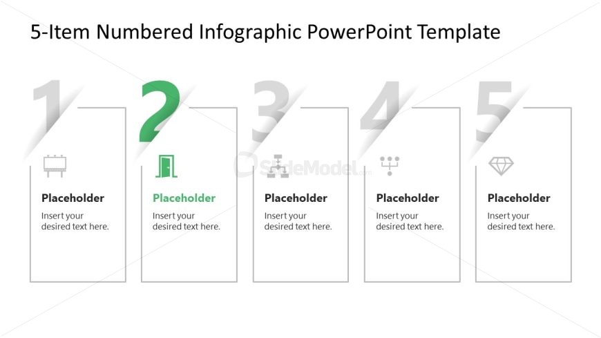 PPT Creative Template Slide with Colored Number 2