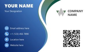 Editable Executive Business Card PPT Template