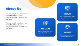 About Company Slide for Mission & Vision Presentation