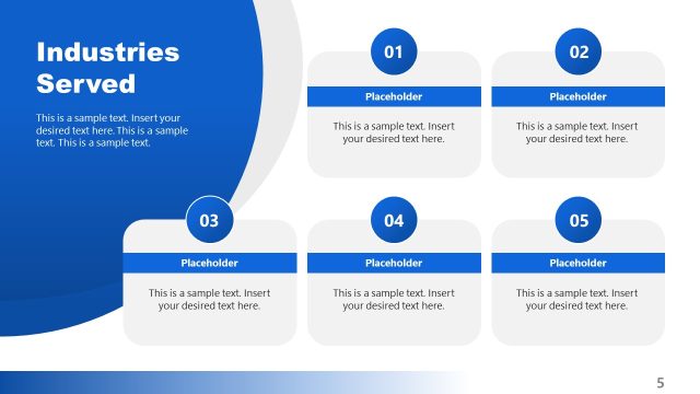 Industries Served Detailed Slide for Presentation