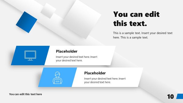 Slide with Placeholder Text – Corporate Profile Slide PPT Template