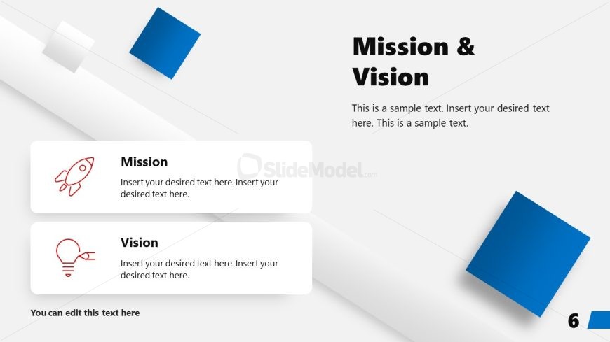 Blue Blocks Corporate Profile Slide Template
