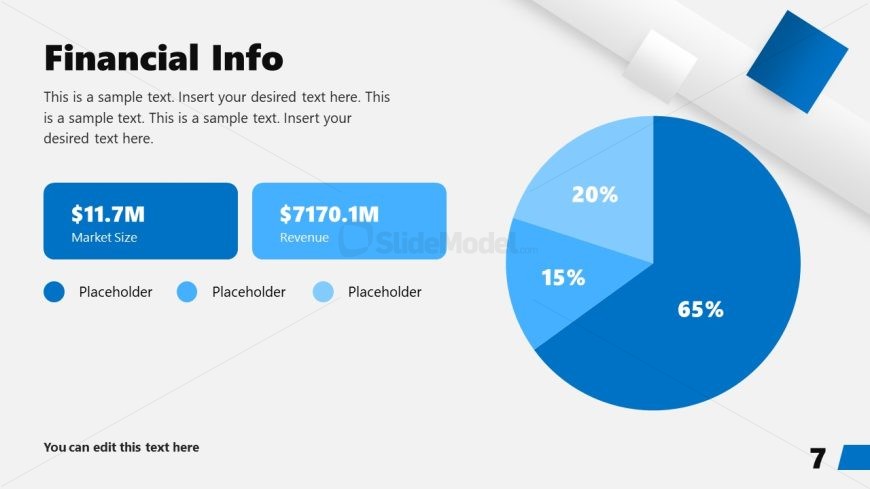 Blue Blocks Corporate Profile Template Slide for Data Presentation
