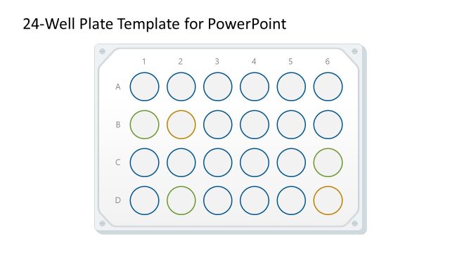Customizable 24-Well Plate Template PPT Slide